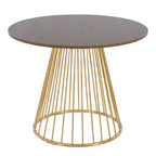 LumiSource Canary Wood Dining Table Gold/Walnut
