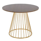 LumiSource Canary Wood Dining Table Gold/Walnut