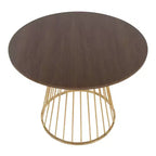 LumiSource Canary Wood Dining Table Gold/Walnut