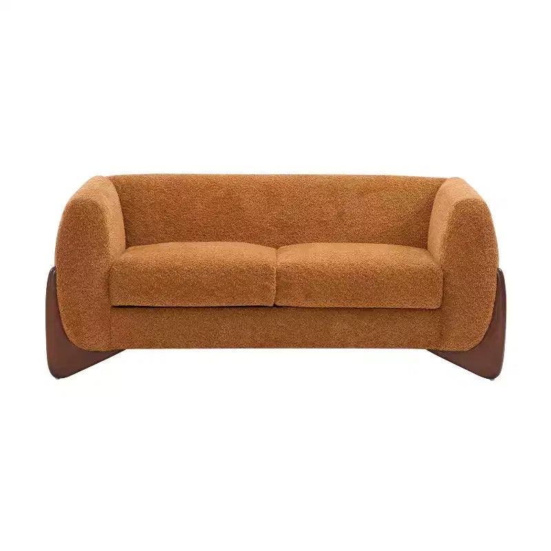 Christopher Knight Home James 63 " Boucle Fabric Loveseat Caramel