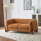 Christopher Knight Home James 63 " Boucle Fabric Loveseat Caramel