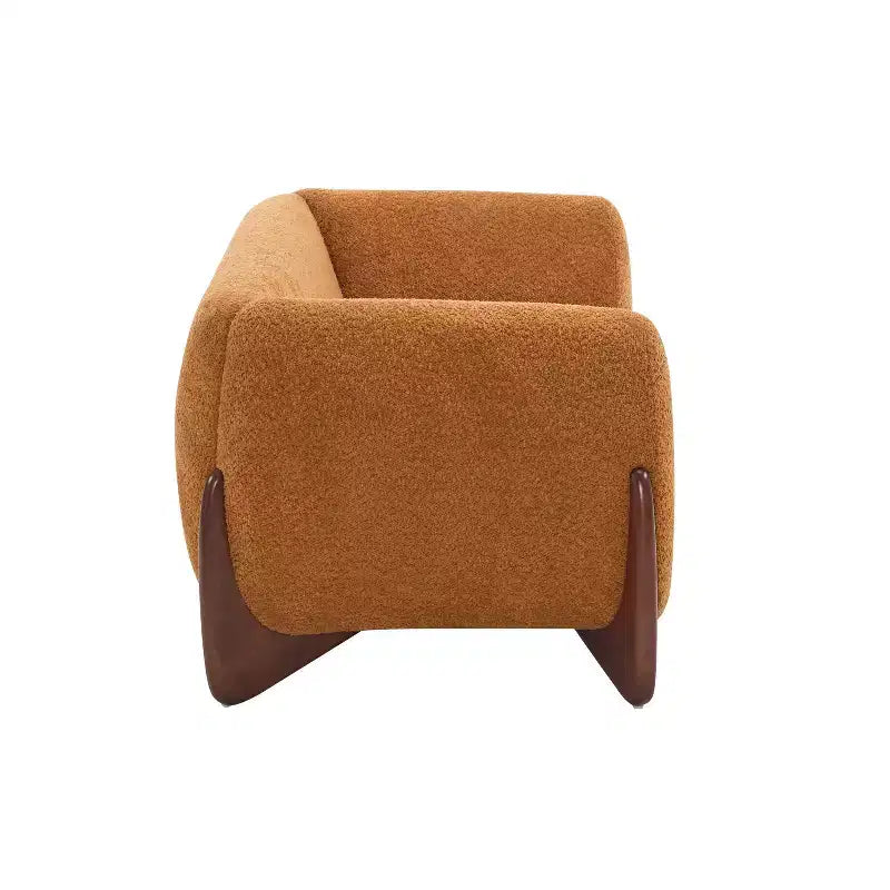 Christopher Knight Home James 63 " Boucle Fabric Loveseat Caramel