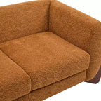 Christopher Knight Home James 63 " Boucle Fabric Loveseat Caramel