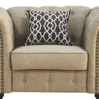 Acme Furniture Aurelia Accent Chairs Beige Linen
