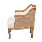 bali & pari Sylvestra Accent Chair: Low Seat, Bayur Wood, Foam Padded, No Assembly Required