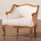 bali & pari Sylvestra Accent Chair: Low Seat, Bayur Wood, Foam Padded, No Assembly Required