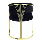 20" Fallon Accent Chair Black Velvet/Mirrored Gold - Acme Furniture: No Assembly, Stainless Steel Frame