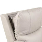 HOMES: Poltrona reclinabile elevabile motorizzata in similpelle Moonrise con sistema poggiatesta brevettato Grigio chiaro