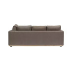 Storied Home Sofa with Chaise Lounge Beige: Modern L-Shaped, Interchangeable, Wood Trim, Mushroom Brown