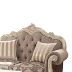 Divano Acme Furniture 71" Ragenardus in tessuto grigio/bianco antico