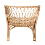 bali & pari Alaya Rattan Accent Chair: Handcrafted, Indoor Furniture, No Ottoman