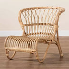 bali & pari Alaya Rattan Accent Chair: Handcrafted, Indoor Furniture, No Ottoman