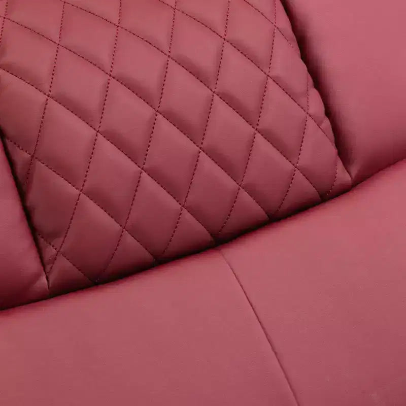 COMHOMA Recliner Chair Electric Massage Recliner Sofa with Led PU Leather Reclining Chair Red