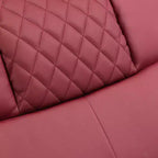 COMHOMA Recliner Chair Electric Massage Recliner Sofa with Led PU Leather Reclining Chair Red