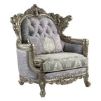 44.5" Miliani Accent Chair Fabric/Antique Bronze Finish - Acme Furniture