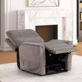 HOMES: Inside + Out Nightfall Flannelette Powered Recliner Lift Chair with Heating and Massage Gray