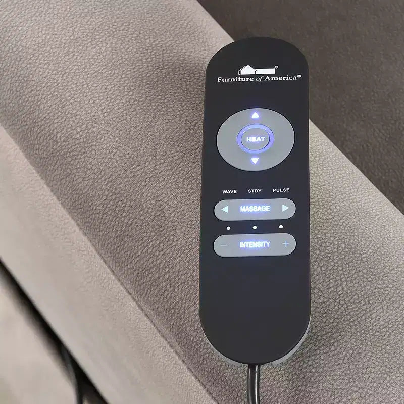 HOMES: Poltrona reclinabile Nightfall Flannelette con alzapersona, riscaldamento e massaggio grigia