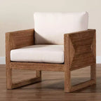 bali & pari Helina Seagrass and Acacia Wood Arm Chair Bleached Light Brown