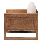 bali & pari Helina Seagrass and Acacia Wood Arm Chair Bleached Light Brown