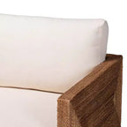 bali & pari Helina Seagrass and Acacia Wood Arm Chair Bleached Light Brown