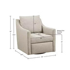 Martha Stewart Christian Swivel Armchair Natural