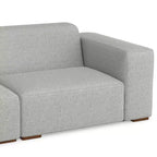 WyndenHall Biggs 2 Seater Sofa and Left Chaise Pale Gray