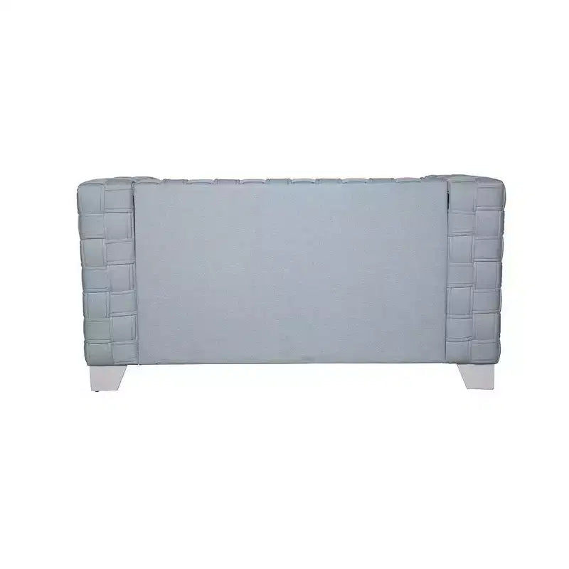 Divano Saree Acme Furniture 63" in ciniglia azzurra/finitura bianca