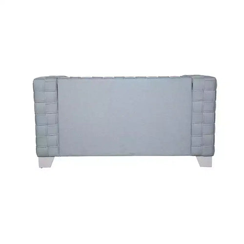 Acme Furniture 63" Saree Sofa Light Teal Chenille/White Finish