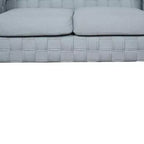 Divano Saree Acme Furniture 63" in ciniglia azzurra/finitura bianca