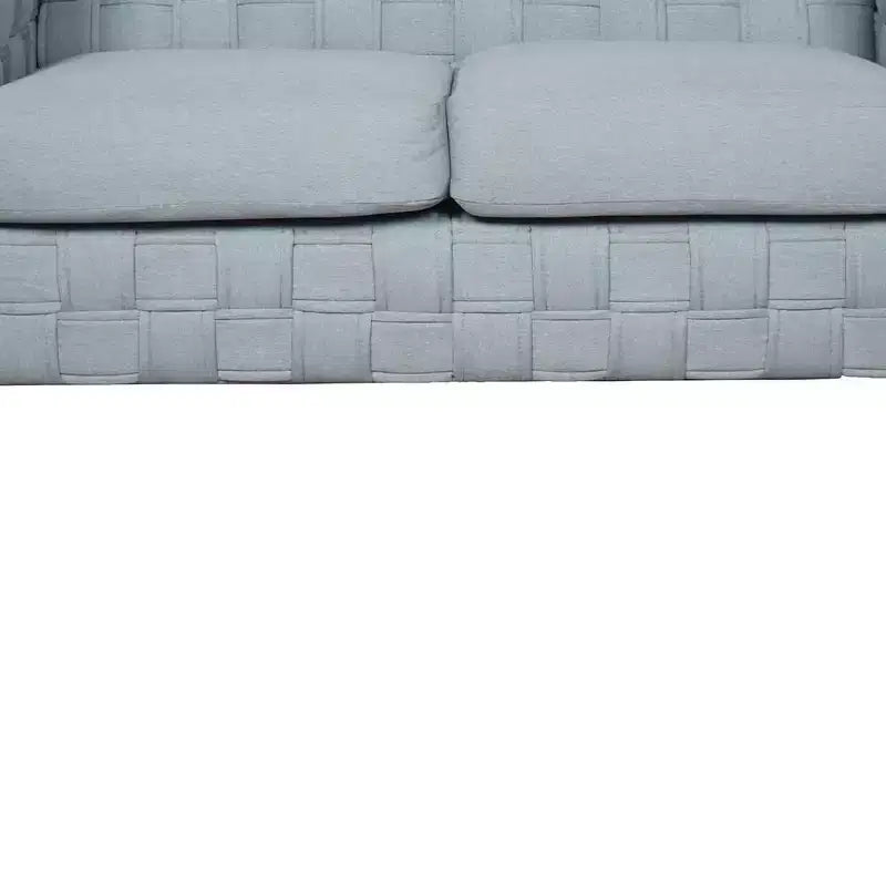 Divano Saree Acme Furniture 63" in ciniglia azzurra/finitura bianca