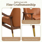Christopher Knight Home Set of 2 Evelyn Modern Faux Leather and Wood Accent Chairs Black