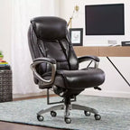 Serta Works Executive Office Chair with Smart Layers Technology Opportunity Gray: Ergonomic Bonded Leather, Adjustable Height, 275 lbs Capacity
