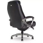 Serta Works Executive Office Chair with Smart Layers Technology Opportunity Gray: Ergonomic Bonded Leather, Adjustable Height, 275 lbs Capacity