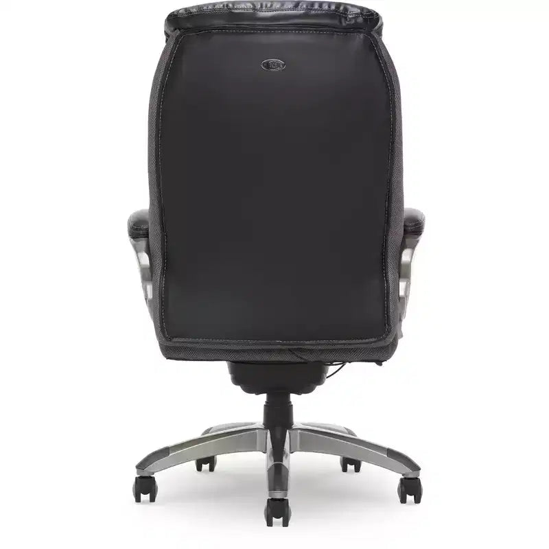 Serta Works Executive Office Chair with Smart Layers Technology Opportunity Gray: Ergonomic Bonded Leather, Adjustable Height, 275 lbs Capacity