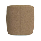 Poltrona girevole accentata HomePop imbottita, color cammello chiaro
