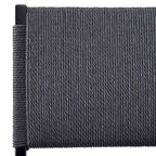 Set di 2 sedie pieghevoli moderne di metà secolo Linon Thames con schienale in corda e seduta imbottita, colore nero: legno di gomma, rivestimento in poliestere, nessun assemblaggio richiesto