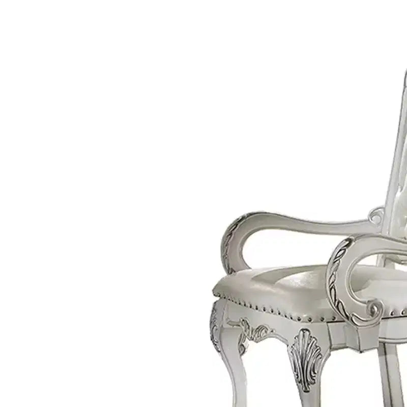 Poltrona Dresden Accent 21" in similpelle finitura bianco osso - Acme Furniture: trapuntata, nessun assemblaggio richiesto, struttura in legno composito