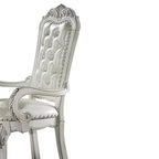 Poltrona Dresden Accent 21" in similpelle finitura bianco osso - Acme Furniture: trapuntata, nessun assemblaggio richiesto, struttura in legno composito