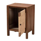 bali & pari Holitz Bayur Wood Nightstand Walnut Brown/Light Brown: 21.7" High, No Assembly Required