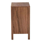 bali & pari Holitz Bayur Wood Nightstand Walnut Brown/Light Brown: 21.7" High, No Assembly Required