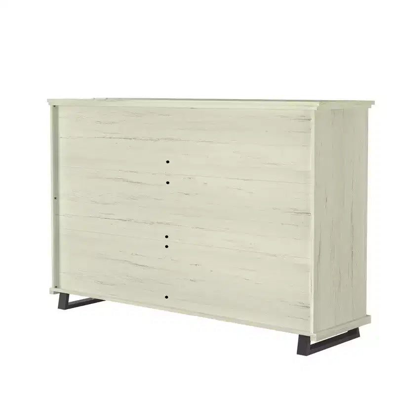 Festivo 2pz Cassettiera Contemporanea a 9 Cassetti e Comodino a 5 Cassetti da 38" Set Bianco Sporco Effetto Segato: Mobile Contenitore per Camera da Letto con Montaggio da Adulti Richiesto