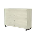 Festivo 2pz Cassettiera Contemporanea a 9 Cassetti e Comodino a 5 Cassetti da 38" Set Bianco Sporco Effetto Segato: Mobile Contenitore per Camera da Letto con Montaggio da Adulti Richiesto