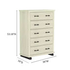 Festivo 2pz Cassettiera Contemporanea a 9 Cassetti e Comodino a 5 Cassetti da 38" Set Bianco Sporco Effetto Segato: Mobile Contenitore per Camera da Letto con Montaggio da Adulti Richiesto