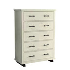 Festivo 2pz Cassettiera Contemporanea a 9 Cassetti e Comodino a 5 Cassetti da 38" Set Bianco Sporco Effetto Segato: Mobile Contenitore per Camera da Letto con Montaggio da Adulti Richiesto