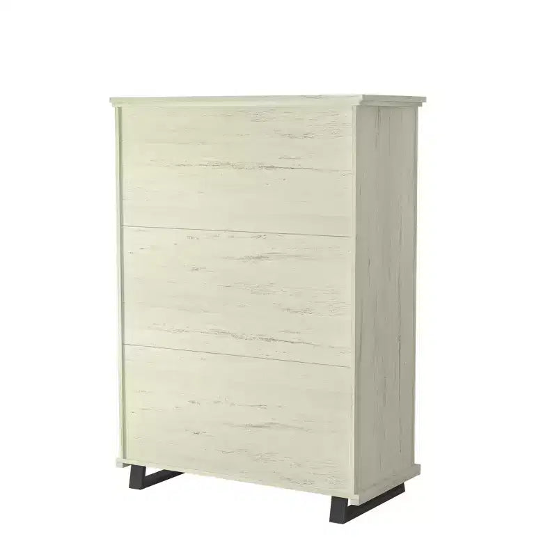 Festivo 2pz Cassettiera Contemporanea a 9 Cassetti e Comodino a 5 Cassetti da 38" Set Bianco Sporco Effetto Segato: Mobile Contenitore per Camera da Letto con Montaggio da Adulti Richiesto