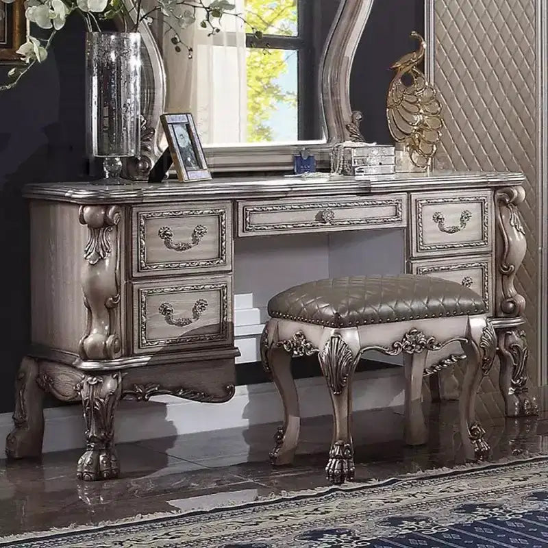Toeletta Dresden 63" Bone White vintage - Acme Furniture