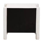 Baxton Studio Laria Teddy Bear Fabric 2 Drawer Nightstand White