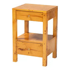 bali & pari Azmi Wood 2 Drawer Nightstand Light Mappa Burl