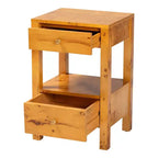 bali & pari Azmi Wood 2 Drawer Nightstand Light Mappa Burl