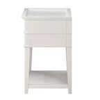Comfort Pointe Clara Nightstand White: Recessed Top, 2 Drawers, Open Shelf, Painted MDF, Wood Frame